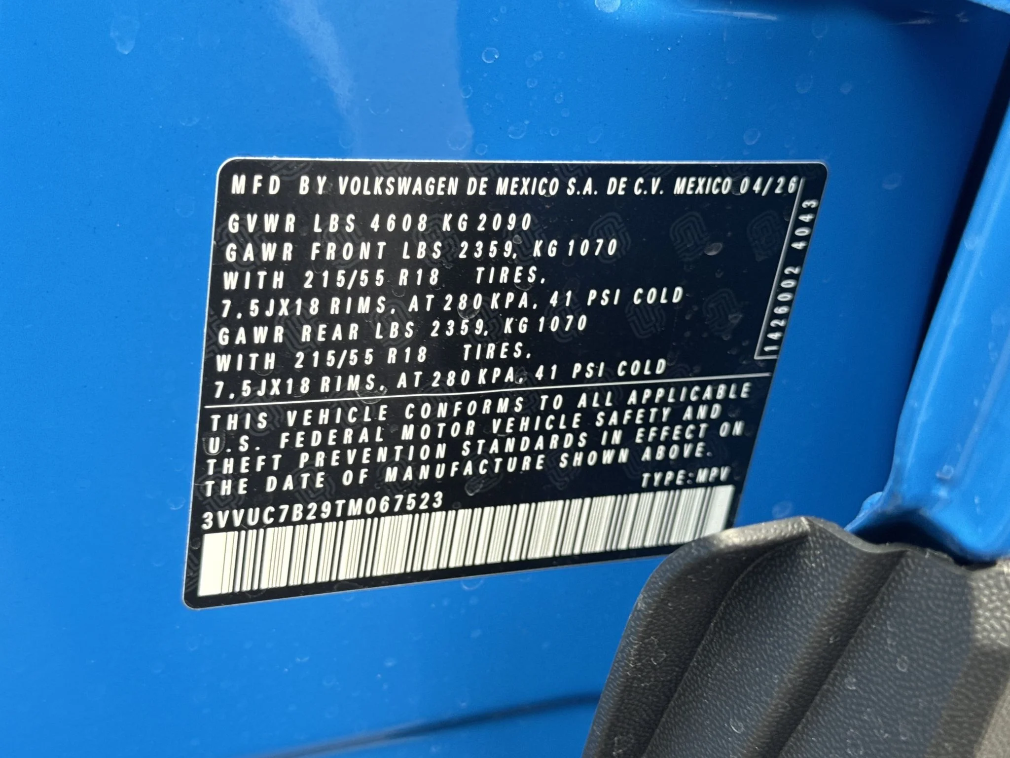 New 2026 Cornflower Blue Volkswagen SE image 35