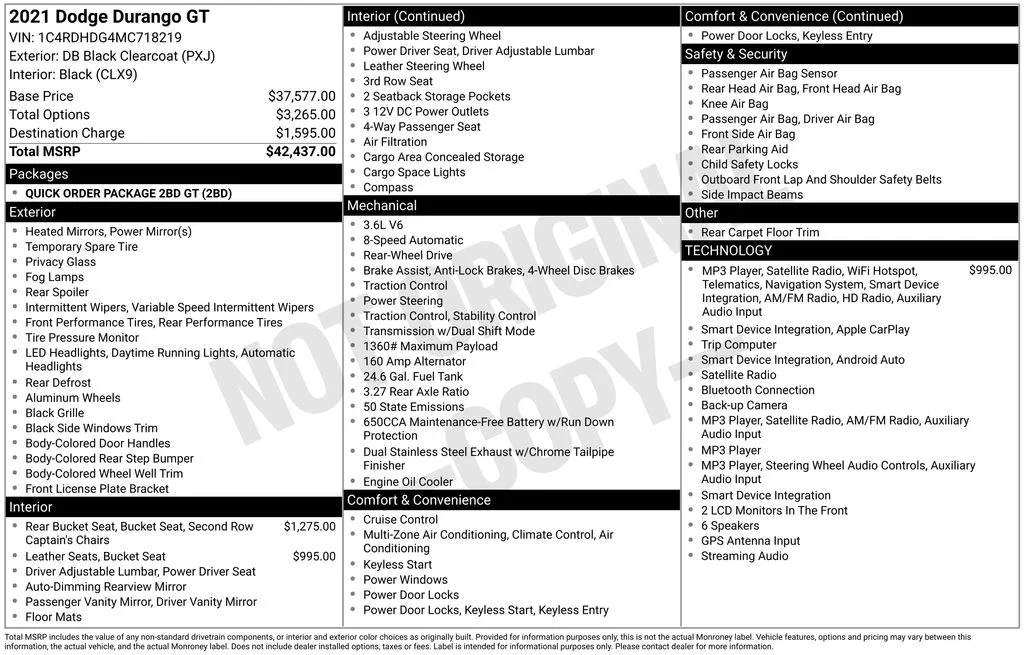 Used 2021 Black Dodge GT image 2