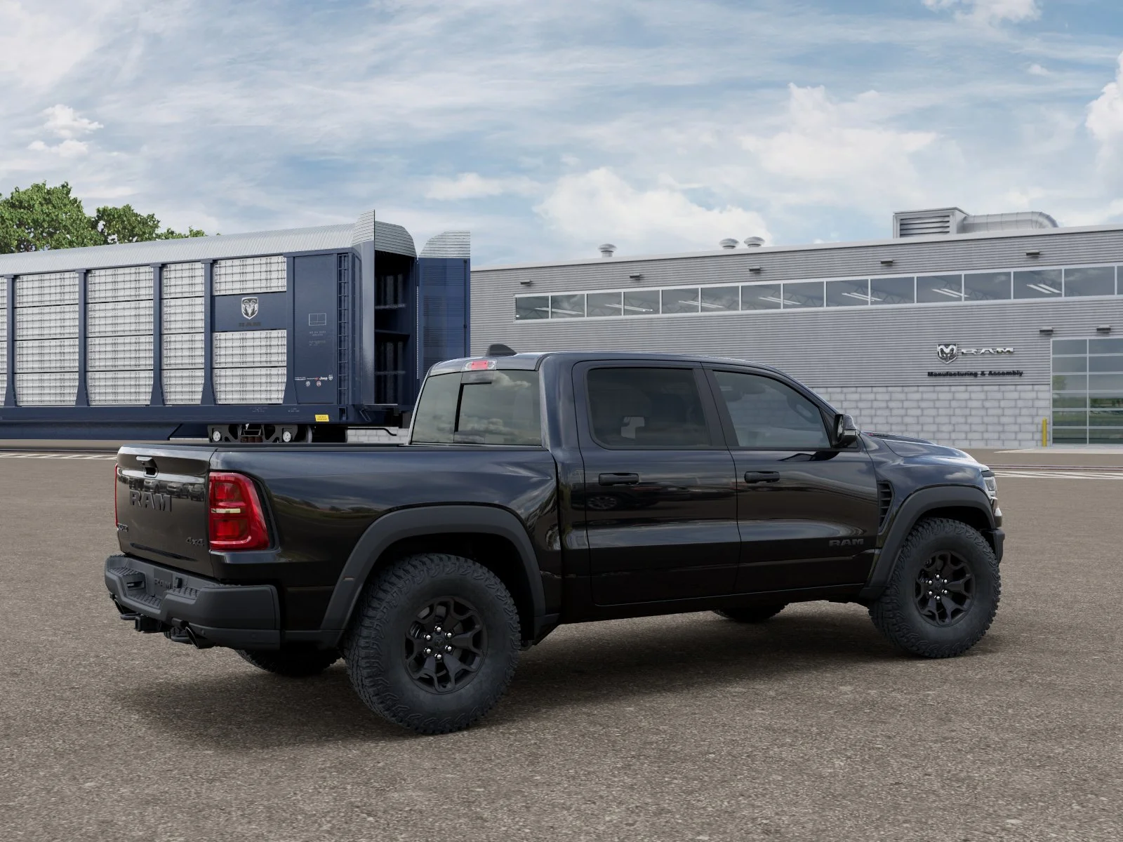 New 2026 Diamond Black Crystal Pearl-Coat Exterior Paint RAM RHO image 4