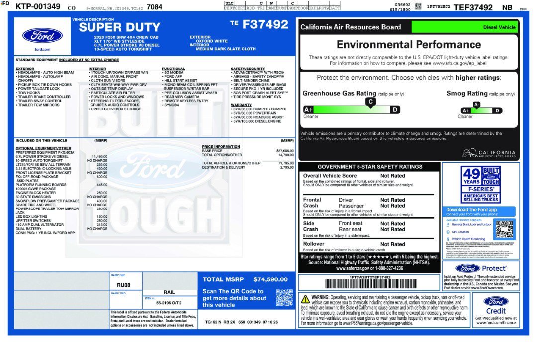 New 2026 Oxford White Ford XLT image 11