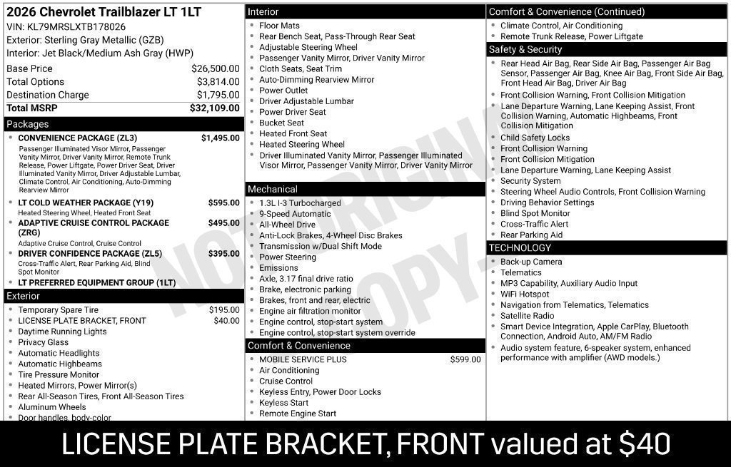 2026 Chevrolet Trailblazer LT - Photo 17