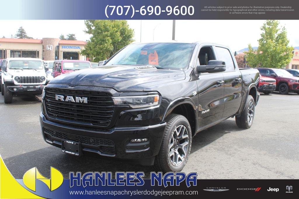 New 2026 Diamond Black Crystal Pearl-Coat Exterior Paint RAM Laramie image 3