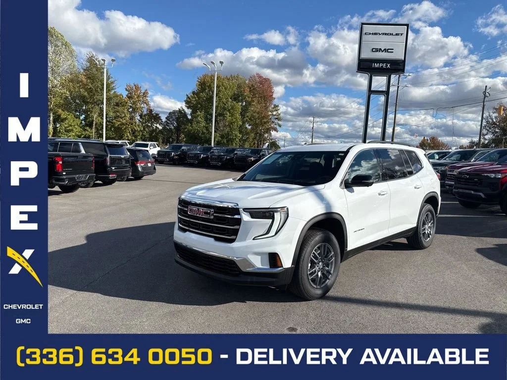 Summit White 2025 GMC Acadia Elevation FWD SUV / Crossover Front-Wheel Drive