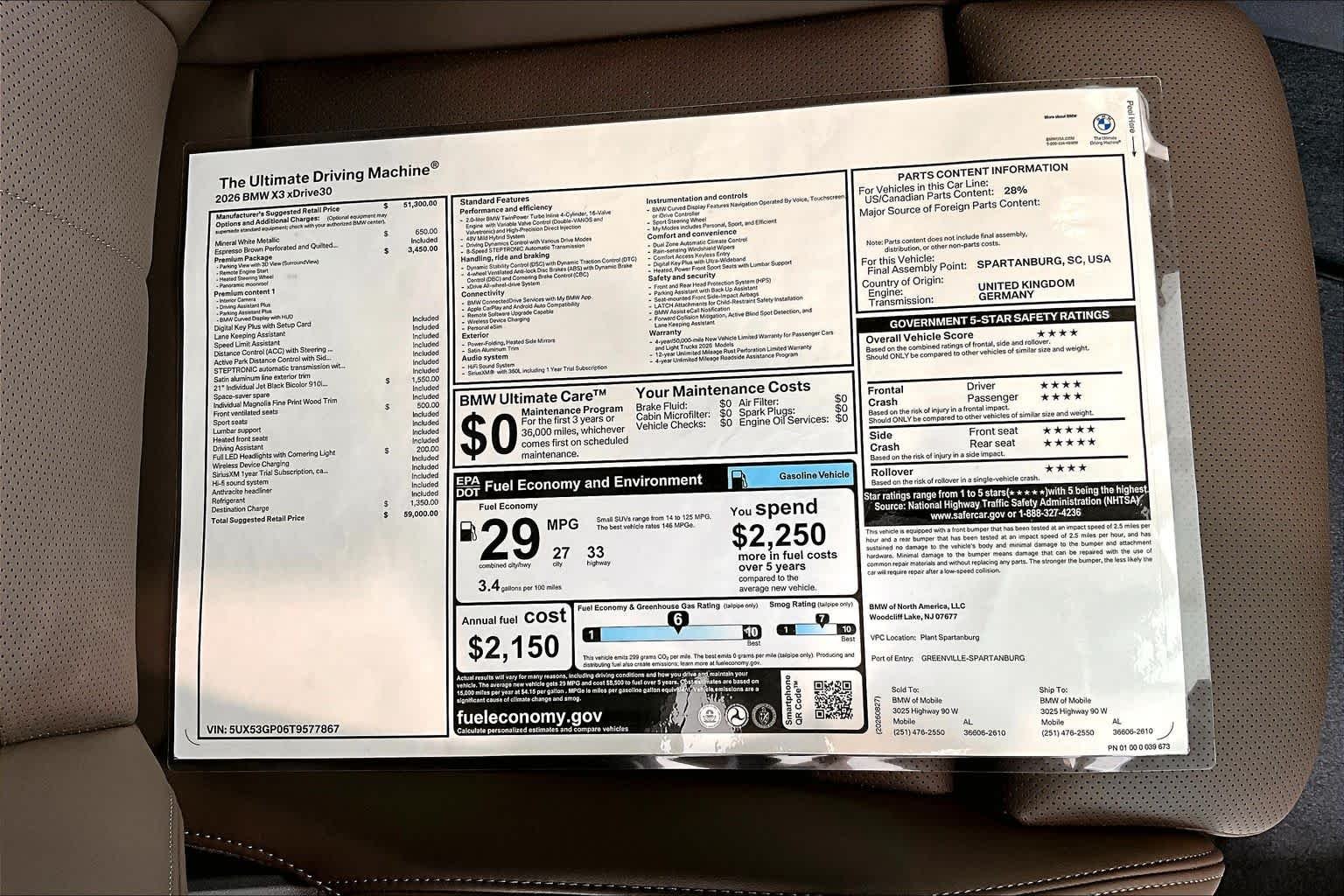New 2026 Mineral White Metallic BMW 30 xDrive image 20