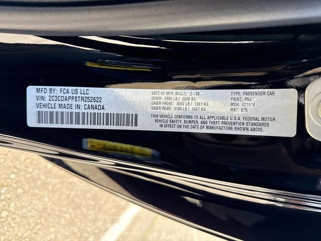 New 2026 Diamond Black Crystal Pearlcoat Dodge R/T image 16