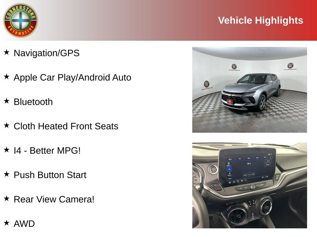 Used 2025 Chevrolet Blazer 2LT with VIN 3GNKBHR42SS213154 for sale in Elk River, Minnesota