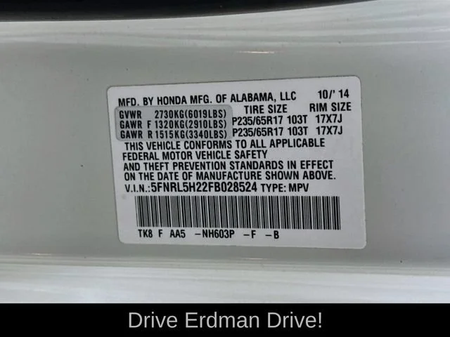 Used 2015 White Honda LX image 32