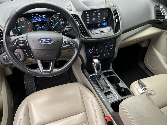 Used 2019 White Platinum Metallic Tri-Coat Ford SEL image 13