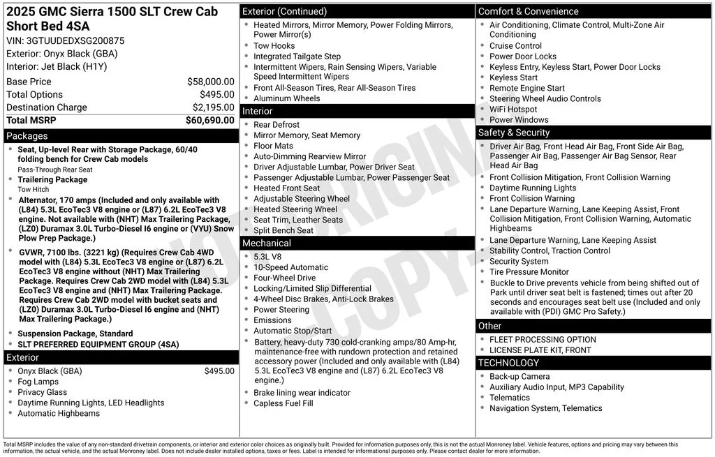 Used 2025 Black GMC SLT image 6