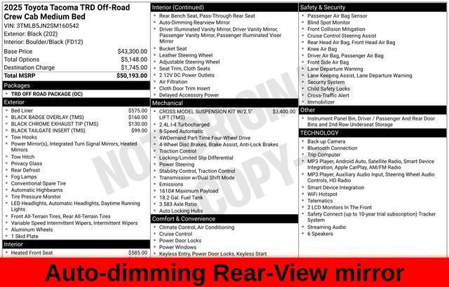 Used 2025 Black Toyota TRD Off-Road image 56
