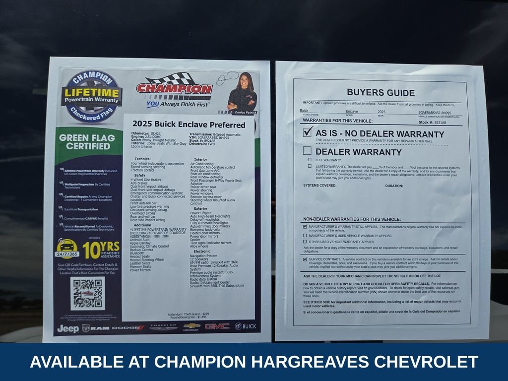 Used 2025 Ebony Twilight Metallic Buick Preferred image 43