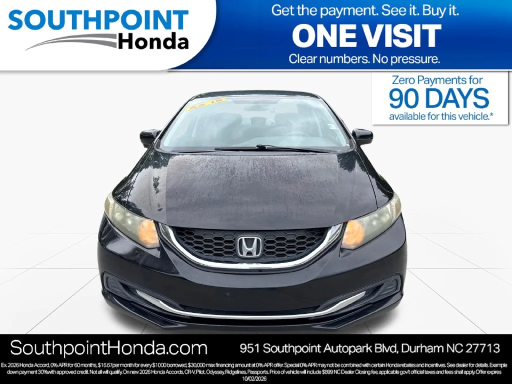 Used 2015 Honda Civic SE with VIN 19XFB2F70FE045797 for sale in Durham, NC