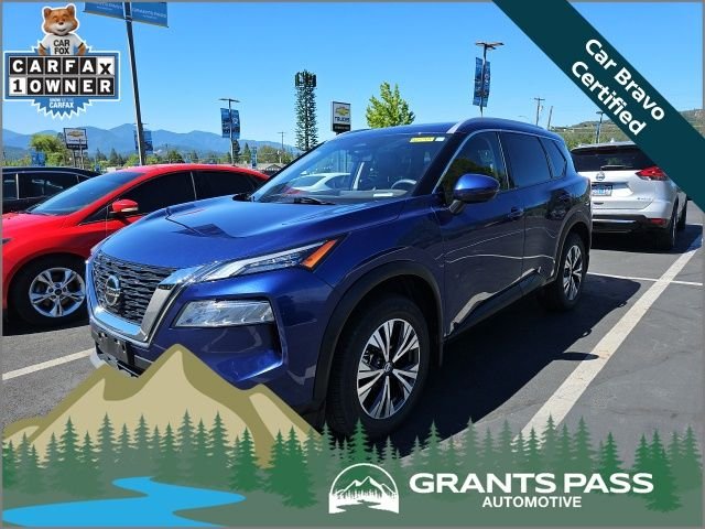 Certified Used 2021 Blue Nissan SV image 1