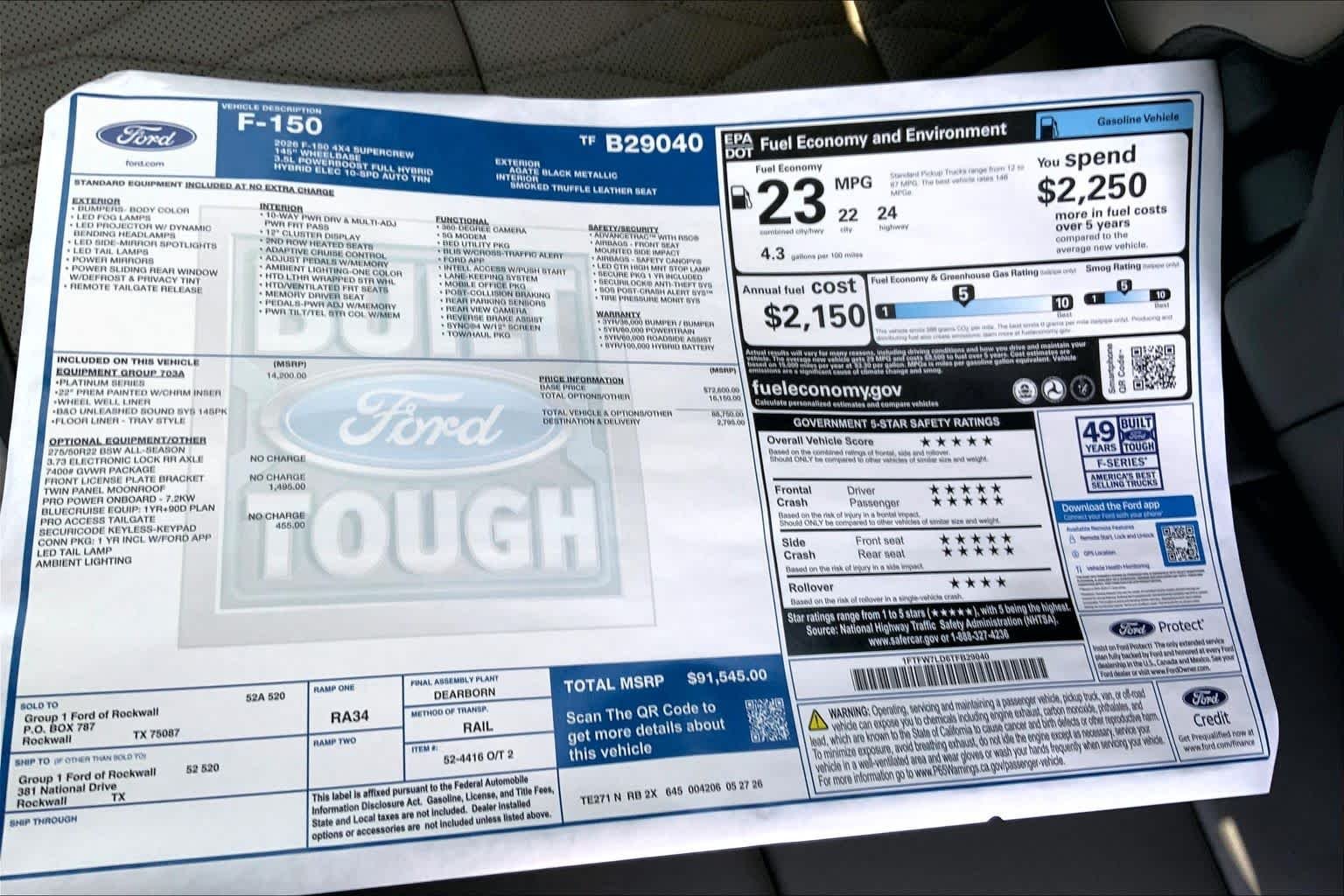 New 2026 Agate Black Metallic Ford Platinum® image 19