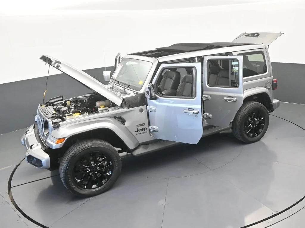 Used 2021 Billet Silver Metallic Clearcoat Jeep Unlimited Sahara High Altitude image 65