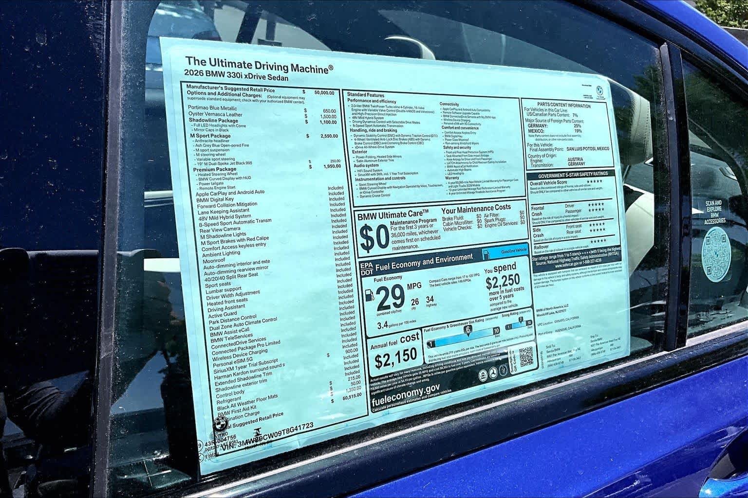 New 2026 Portimao Blue Metallic BMW 330i NA xDrive image 20