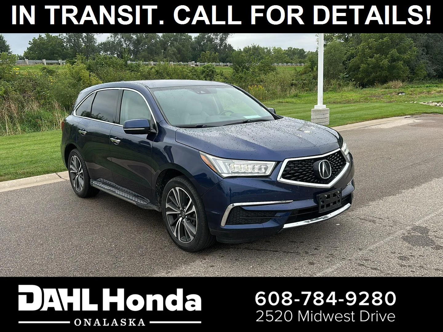 Used 2020 Fathom Blue Pearl Acura SH-AWD w/Tech image 1