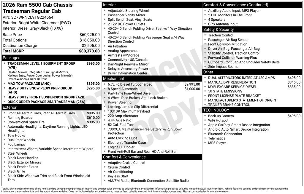 New 2026 Bright White Clearcoat RAM TRADESMAN image 10