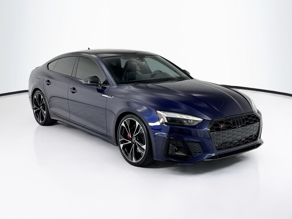 Used 2021 Blue Metallic Audi Premium Plus image 3