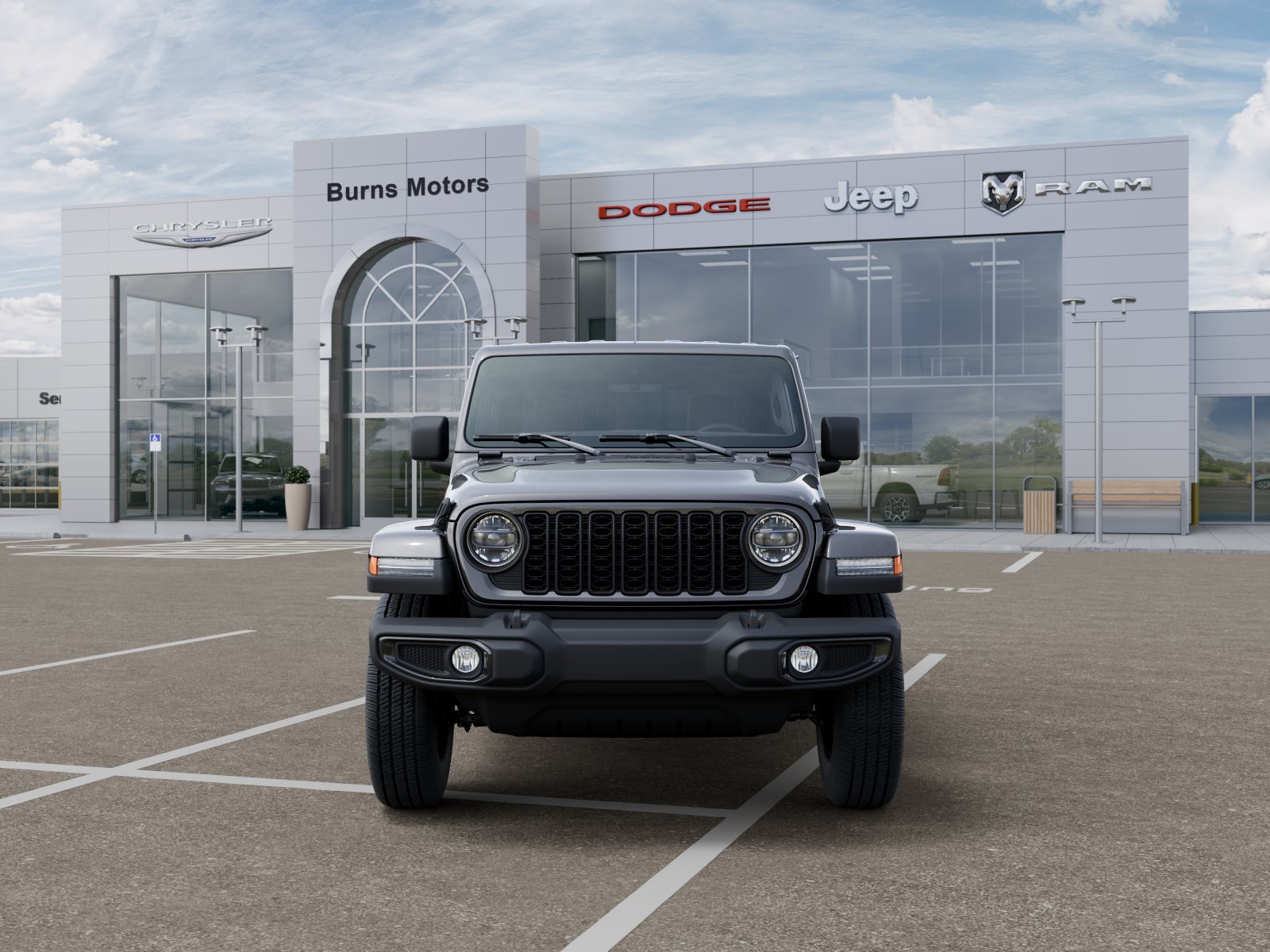 New 2026 Granite Crystal Metallic Clear-Coat Exterior Paint Jeep Sport S Dark Sky image 32