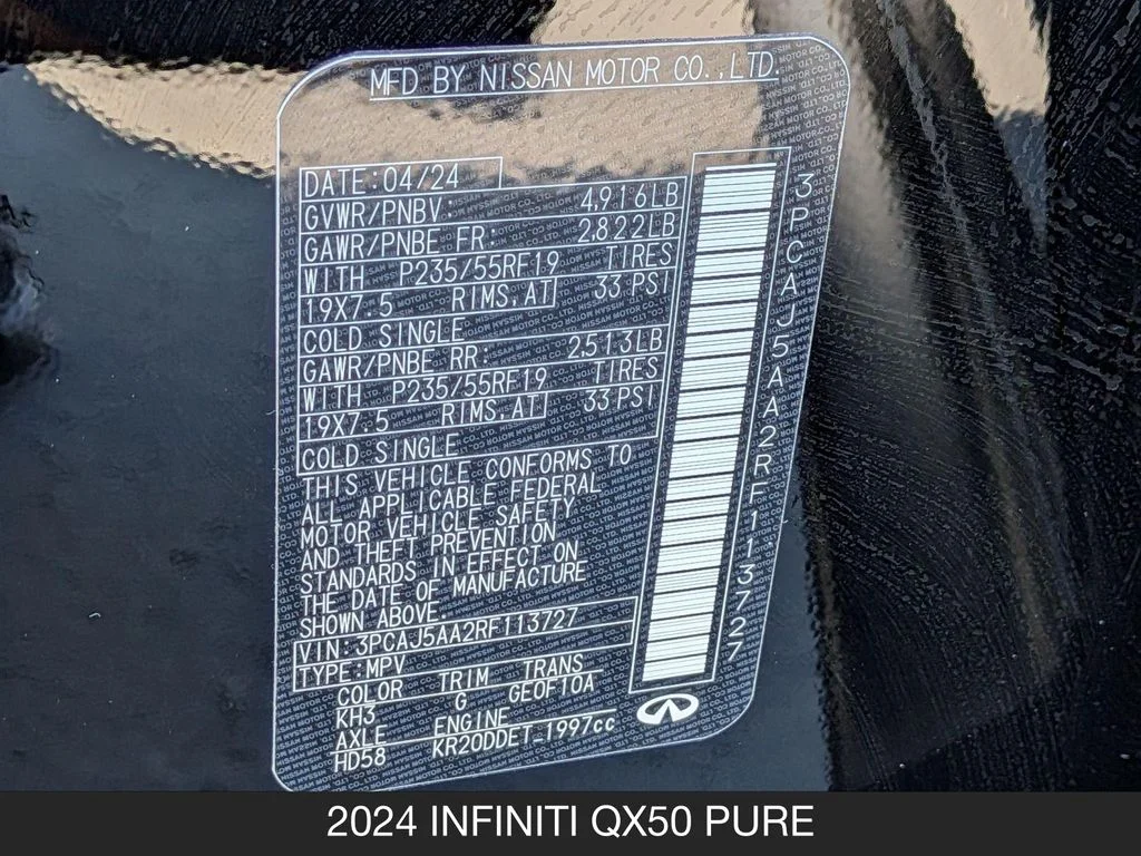 Used 2024 Black INFINITI PURE image 25