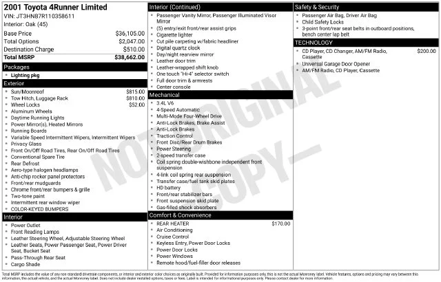 Used 2001 Silver Toyota Limited image 14