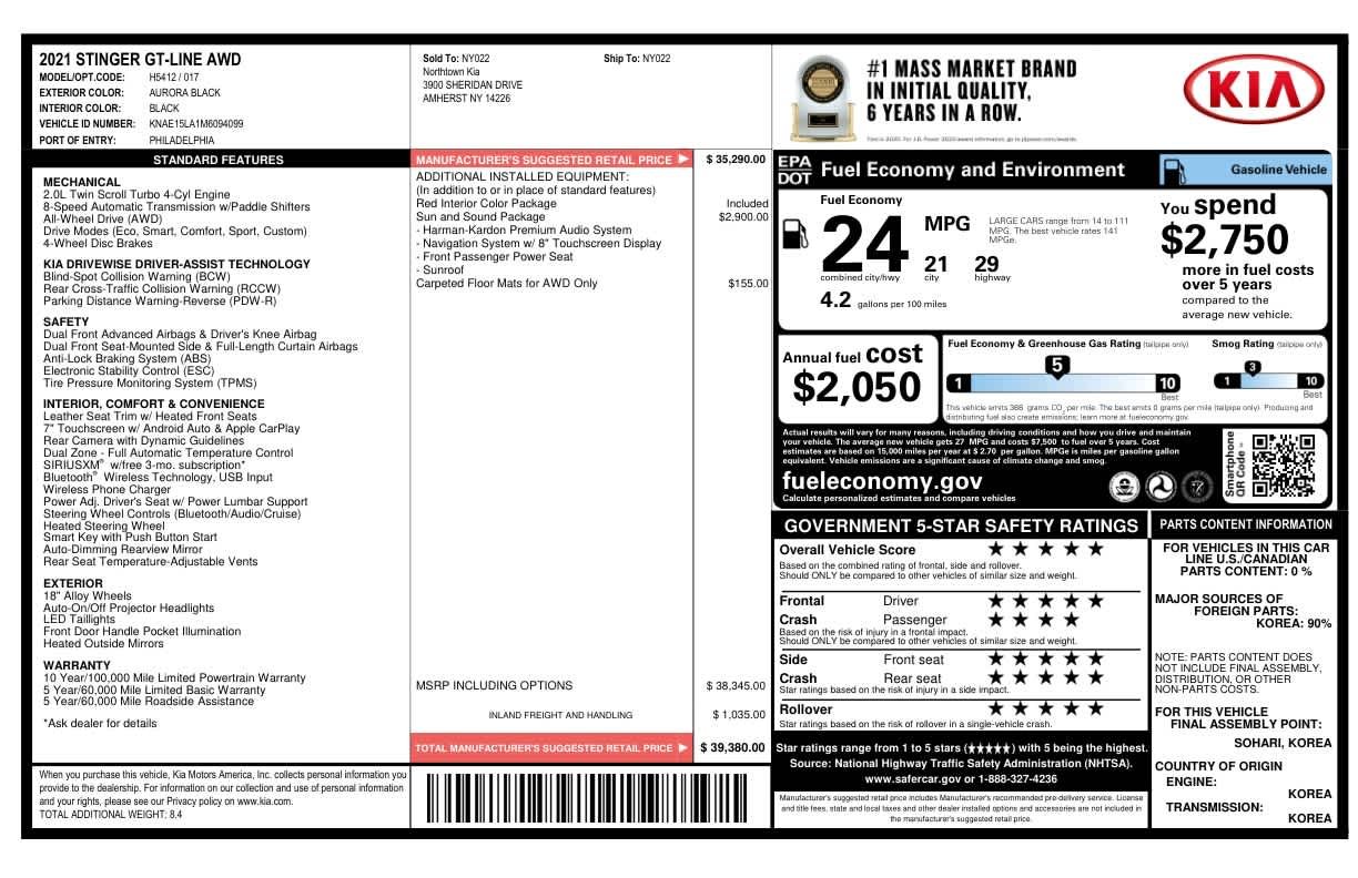 Used 2021 Aurora Black Kia GT-Line image 2