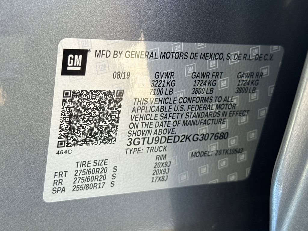 Certified Used 2019 SATIN STEEL METALLIC GMC SLT image 44