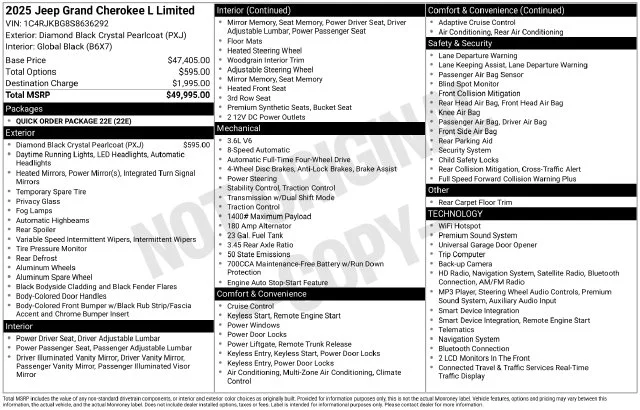 Used 2025 Black Jeep Limited image 38