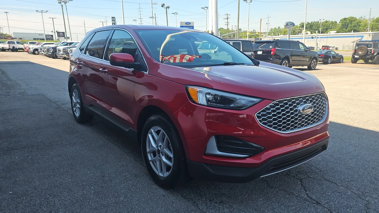 Used 2024 Red Ford 2024 FORD EDGE SEL 4DR SUV 112.2 WB AWD image 6