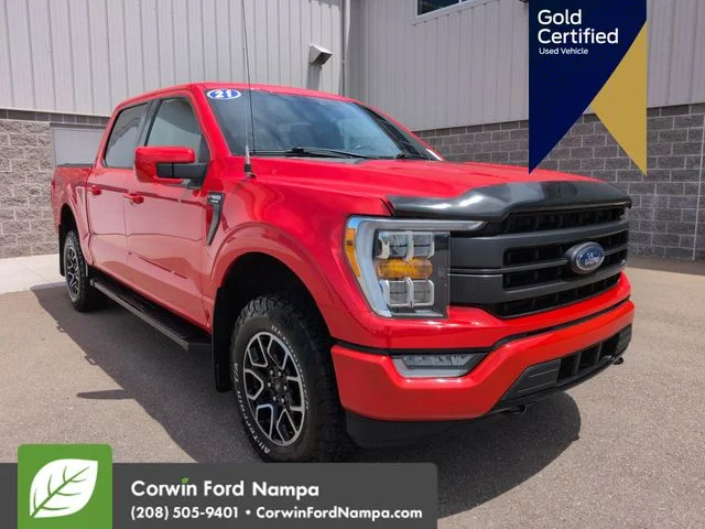 Certified Used 2021 Red Ford Lariat image 1