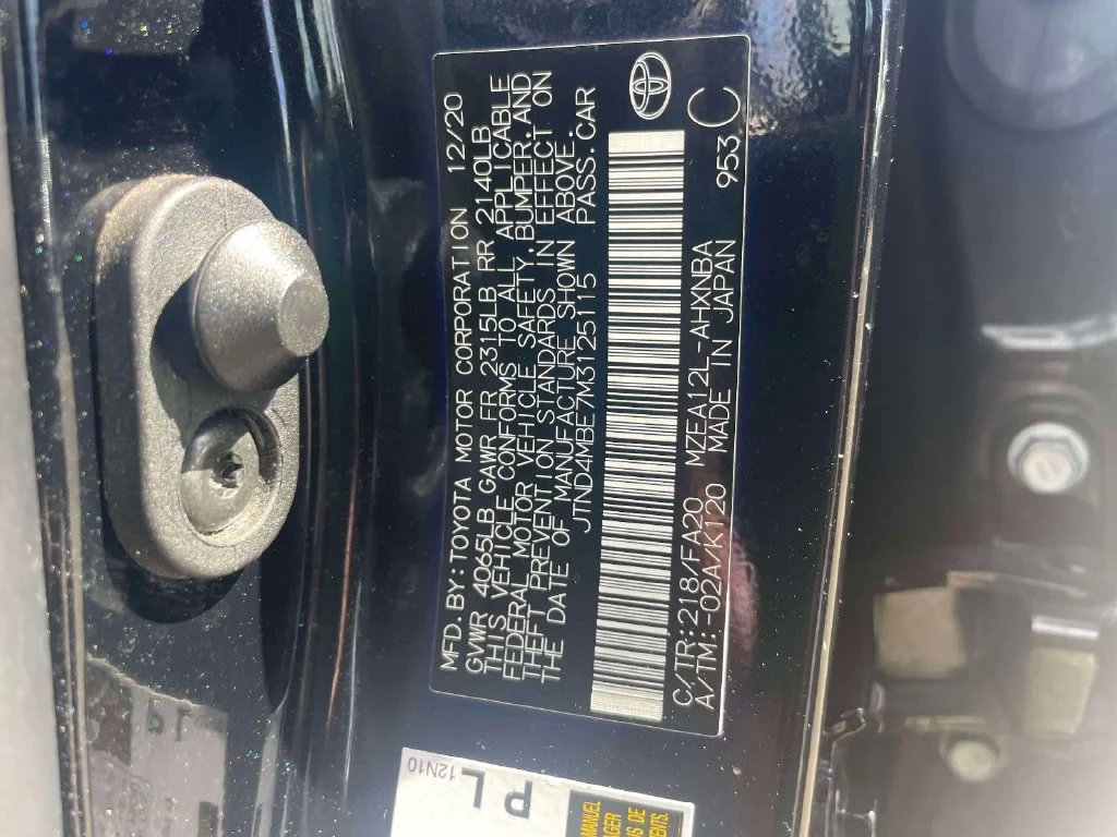 Used 2021 Black Toyota SE image 18