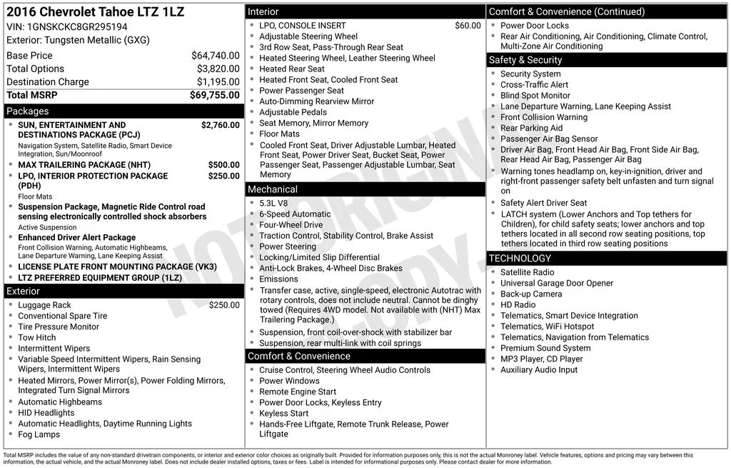 Used 2016 Gray Chevrolet LTZ image 20