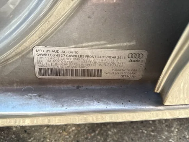 Used 2010 Meteor Gray Pearl Effect Audi 2.0T Premium image 15