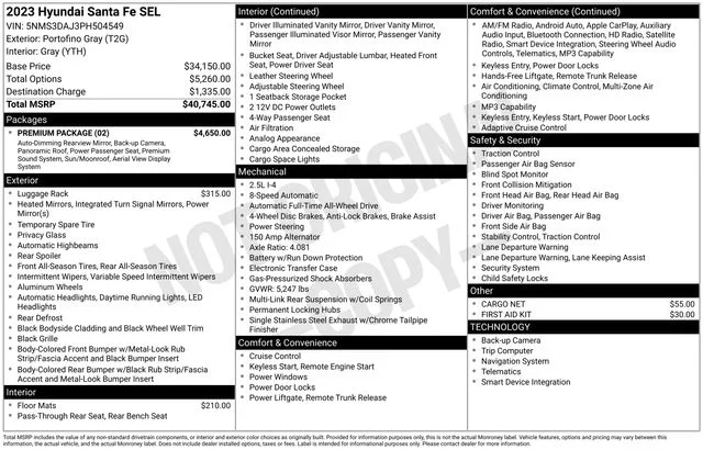 Used 2023 Gray Hyundai SEL image 16