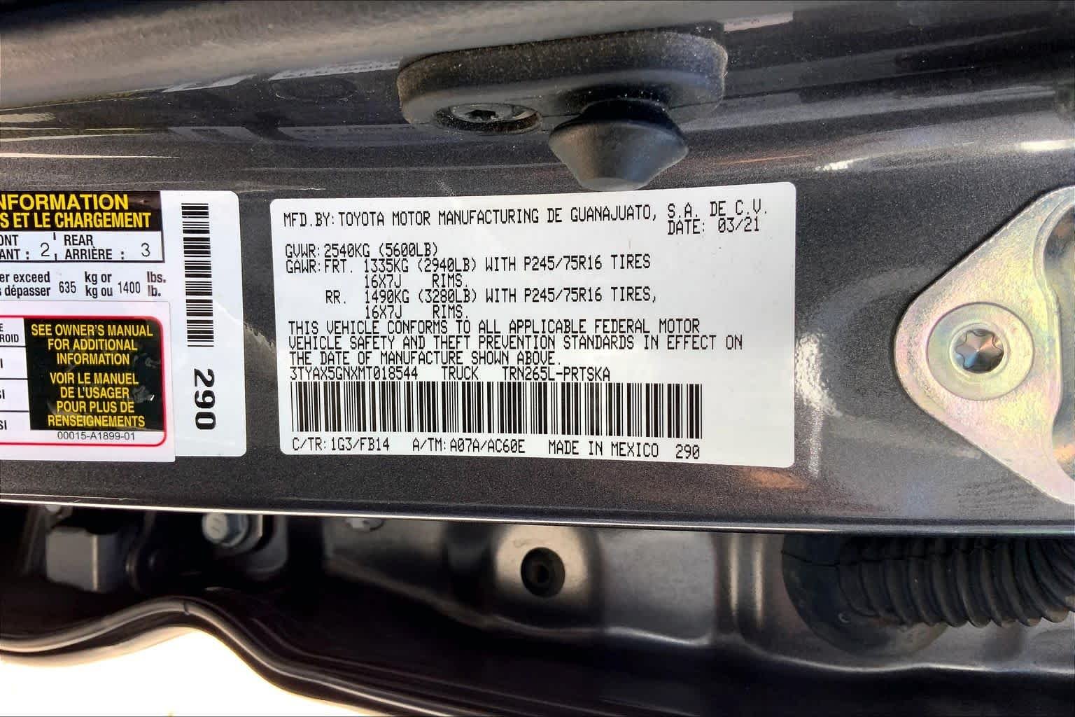 Used 2021 Magnetic Gray Metallic Toyota SR image 34