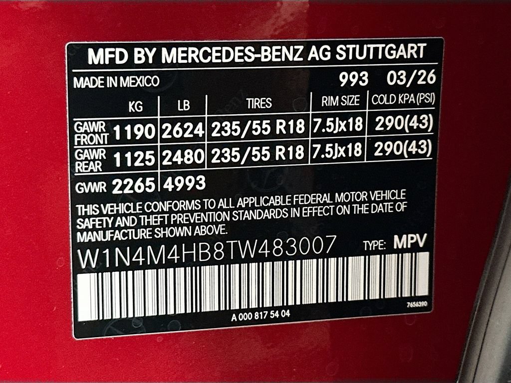 New 2026 MANUFAKTUR Patagonia Red Metallic Mercedes-Benz GLB 250 image 54