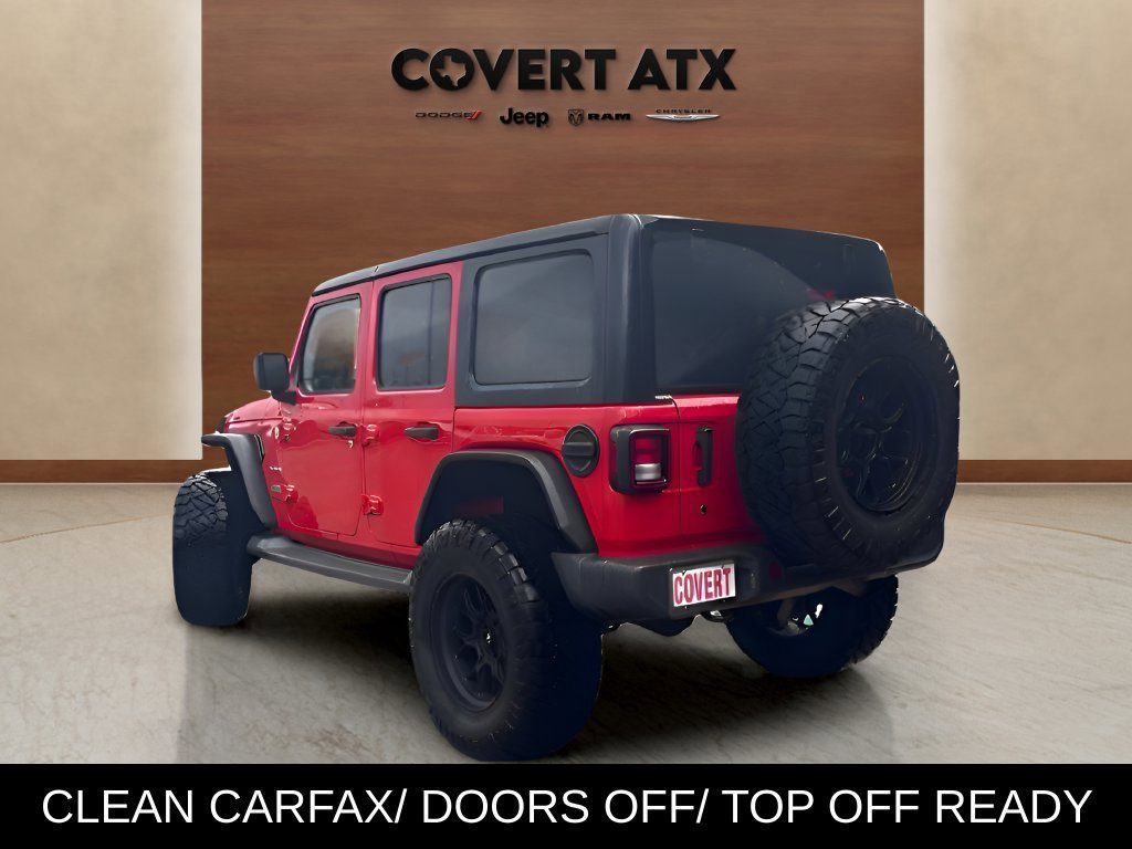 Used 2019 Red Jeep Unlimited Sahara image 3