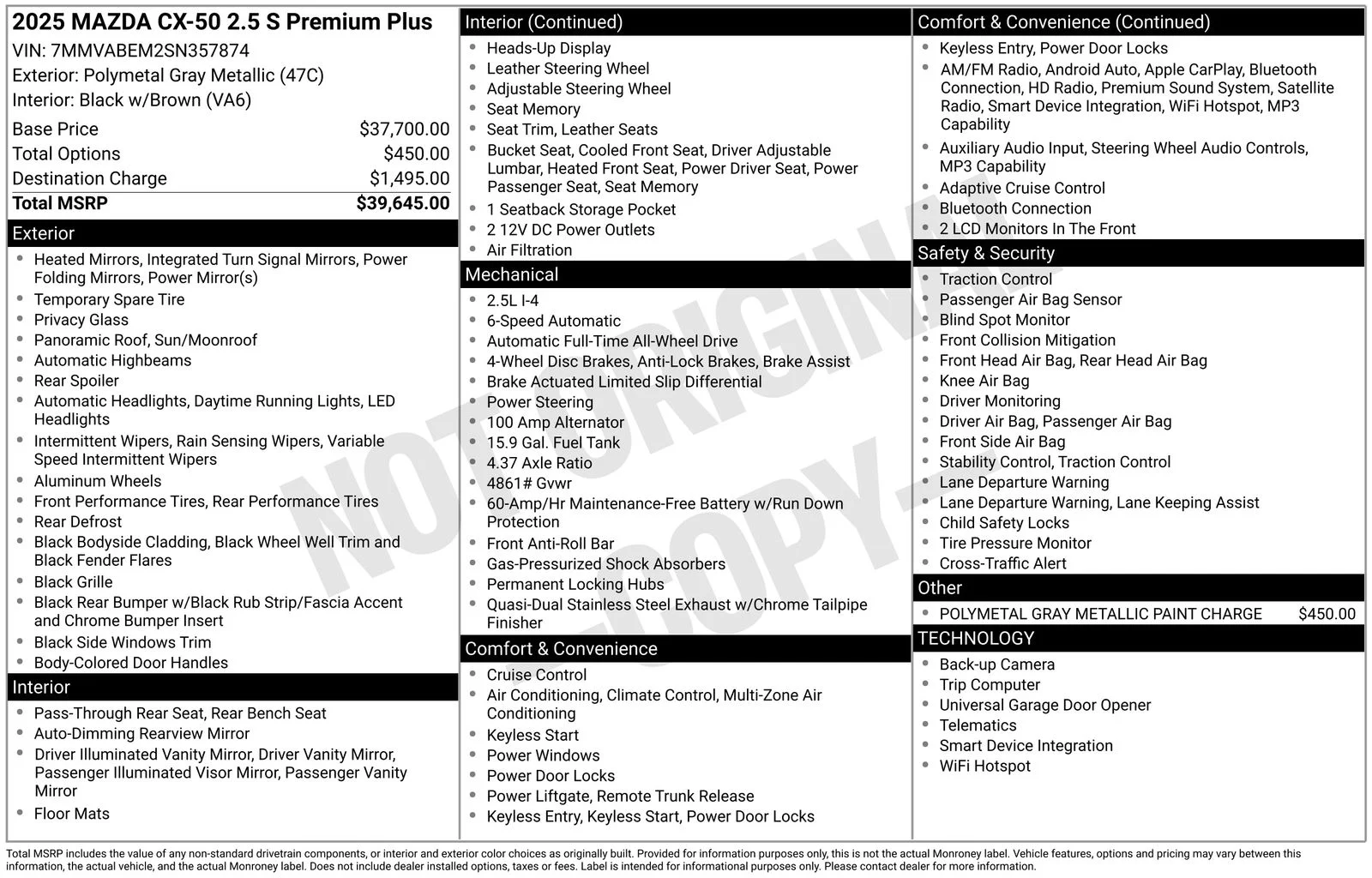 Certified Used 2025 Polymetal Gray Metallic Mazda 2.5 S Premium Plus Package image 25