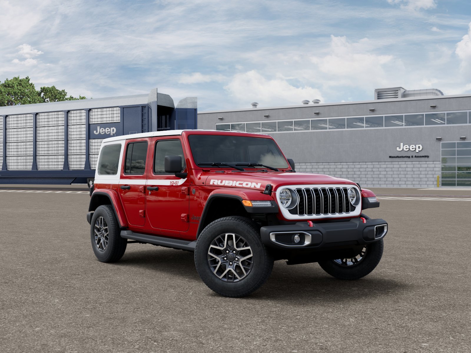 New 2026 Firecracker Red Clear-Coat Exterior Paint Jeep Sahara image 3
