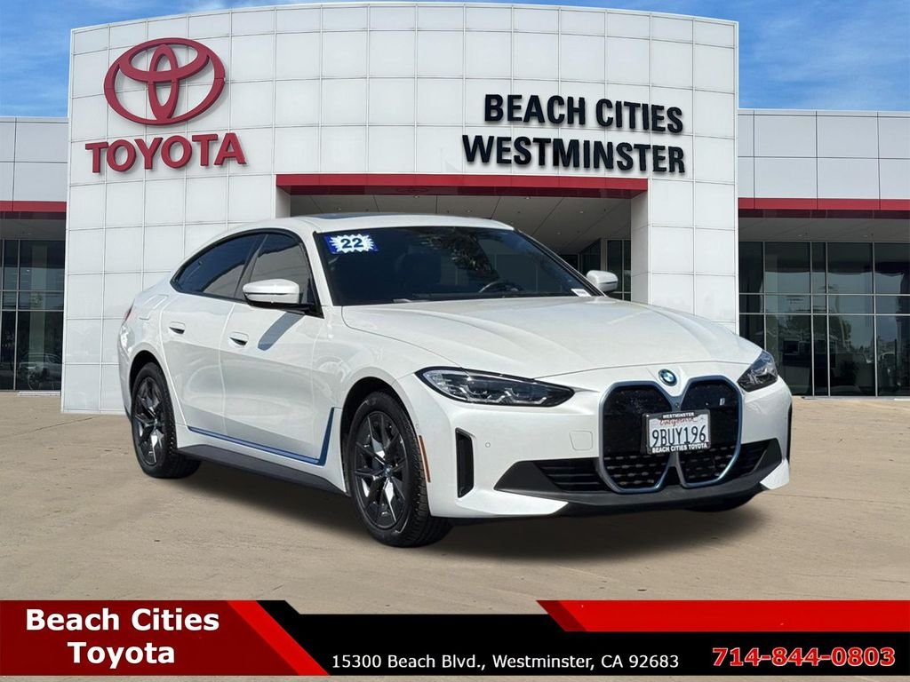 Used 2022 BMW i4 Base with VIN WBY73AW05NFM89792 for sale in Westminster, CA