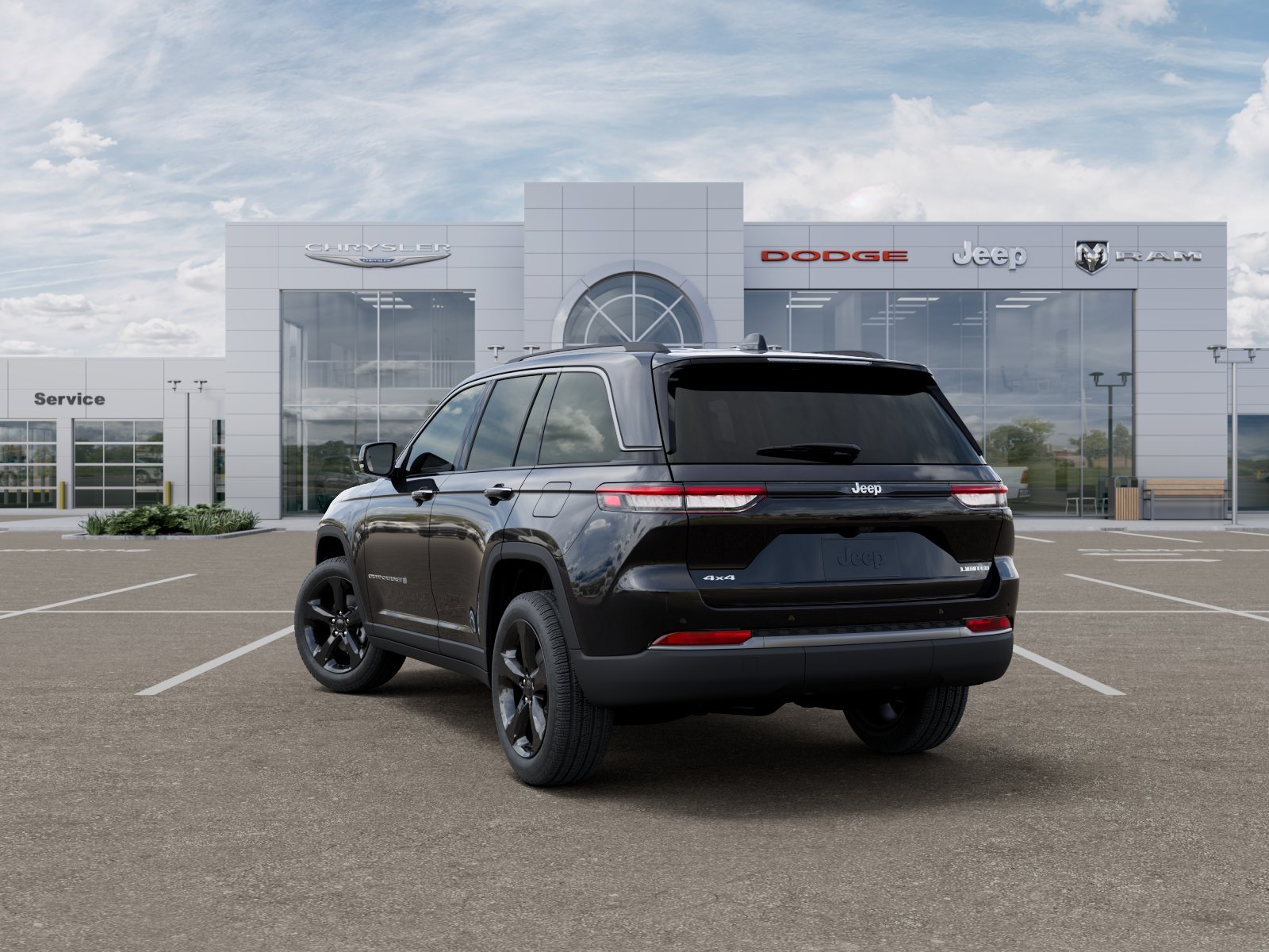 New 2026 Diamond Black Crystal Pearl-Coat Exterior Paint Jeep Limited 4x4 image 3
