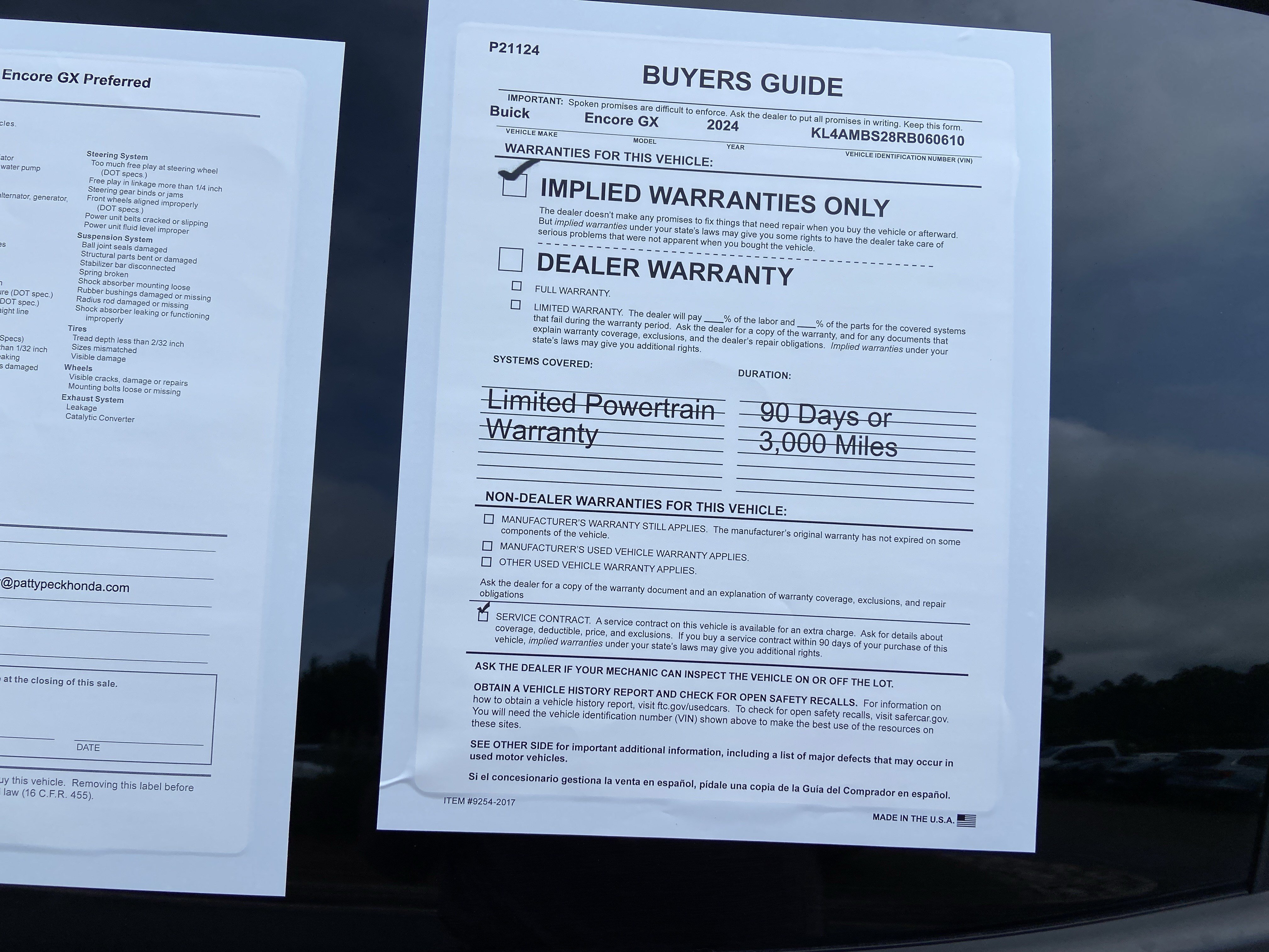 Used 2024 Cinnabar Metallic Buick Preferred image 5