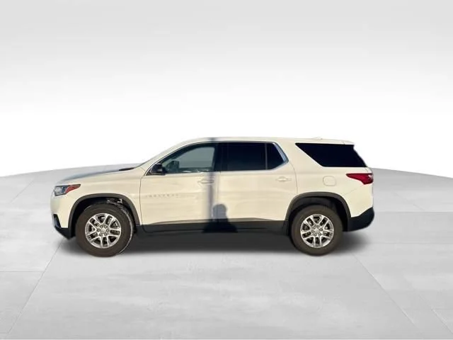 Used 2021 Chevrolet Traverse LS with VIN 1GNEVFKW8MJ127520 for sale in Merrill, WI