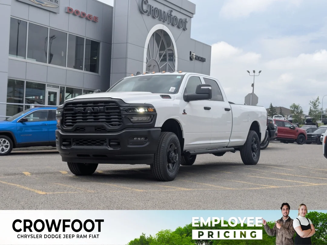 New 2026 White RAM Tradesman - - 6.7L Cummins Diesel - 5th Wheel Prep - 12 Uconnect Nav - Tow Mirrors & More! image 1