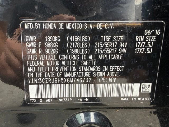 Used 2016 Crystal Black Pearl Honda EX image 10
