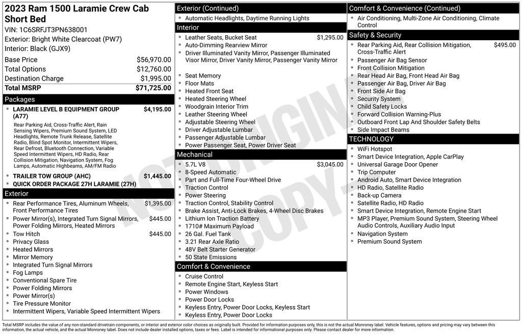 Used 2023 White Ram Laramie image 28