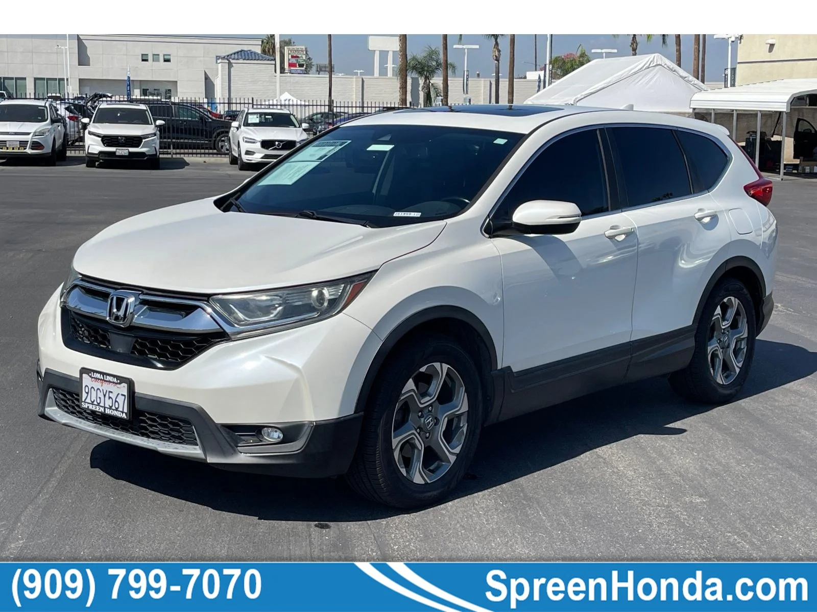 Used 2018 White Diamond Pearl Honda EX-L image 1
