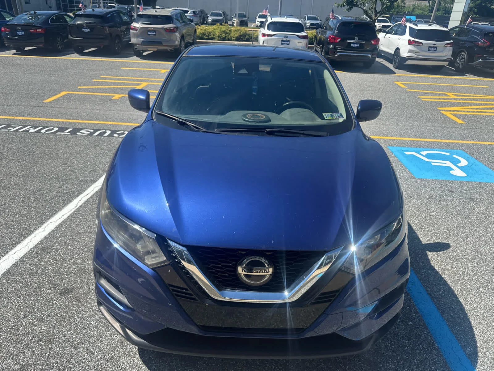 Used 2021 Caspian Blue Metallic Nissan S image 2
