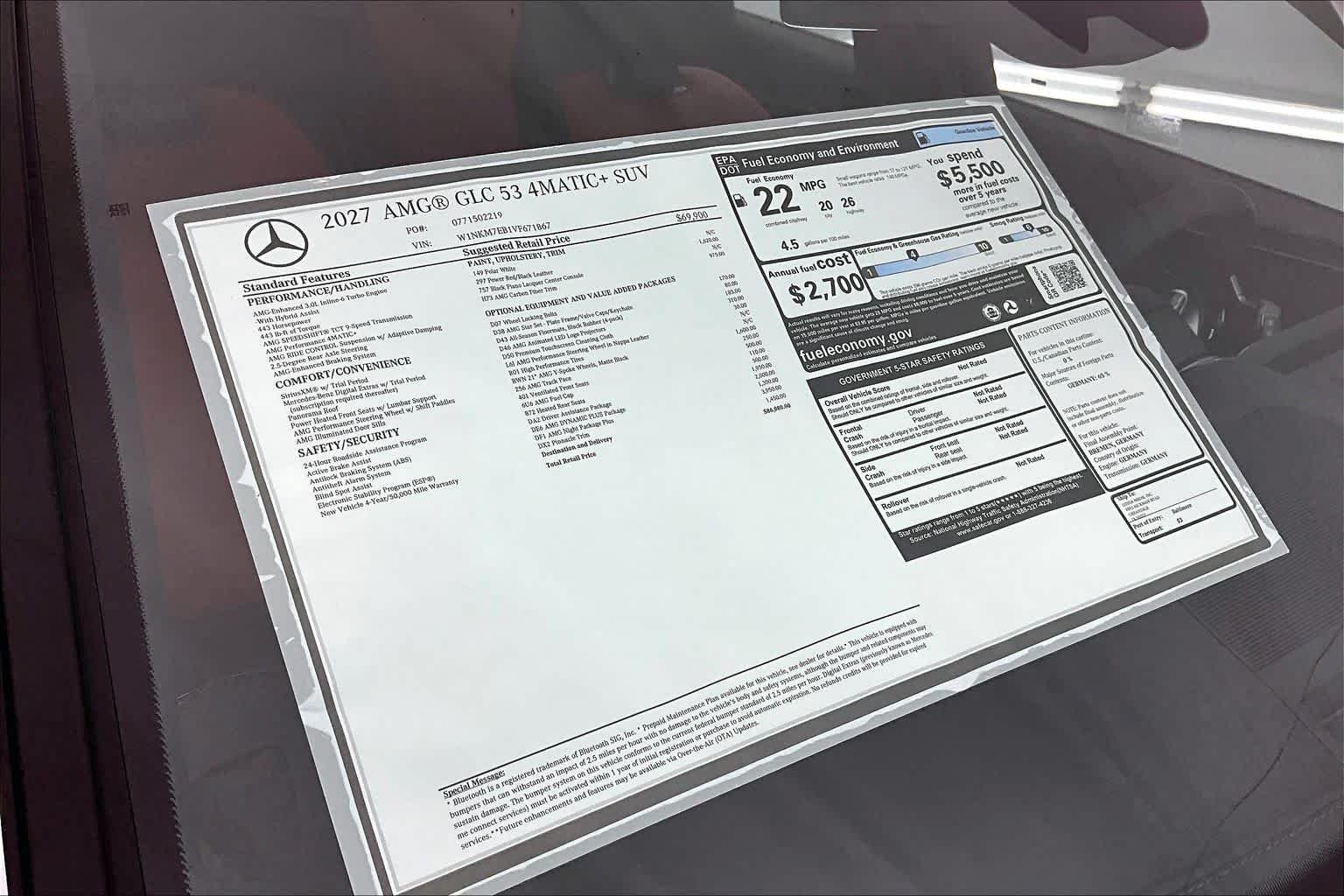 New 2027 Polar White Mercedes-Benz AMG® GLC 53 4MATIC+ SUV image 26